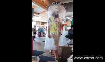 San Antonio man spotted wearing shower curtain contraption instead of mask