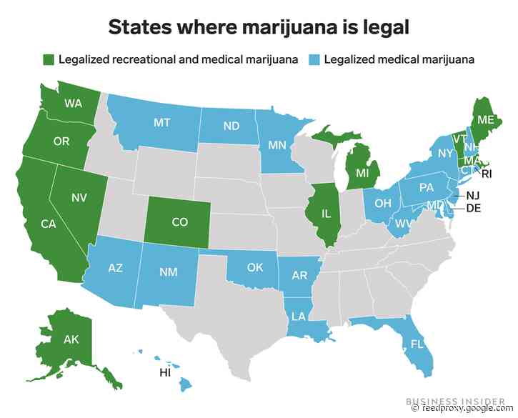 Marijuana legalization is sweeping the US. See every state where cannabis is legal.