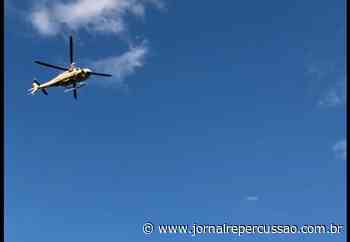 Helicóptero sobrevoa Nova Hartz na operação visibilidade da Brigada Militar - Jornal Repercussão