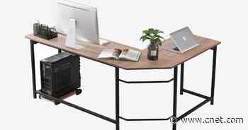 Still working from home? This big L-shaped desk is on sale for just $75     - CNET