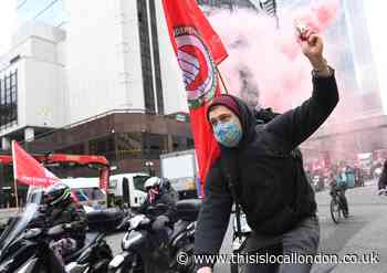 Deliveroo drivers strike in London over pay and conditions