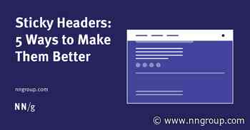 Sticky Headers: 5 Ways to Make Them Better