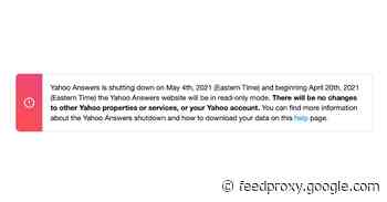 After more than 15 years, Yahoo Answers is shutting down for good next month