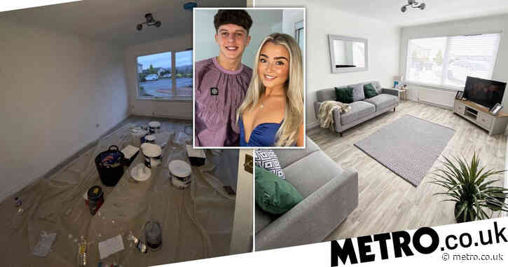 Young couple transform ‘rotting’ home into modern living space – complete with a makeup room