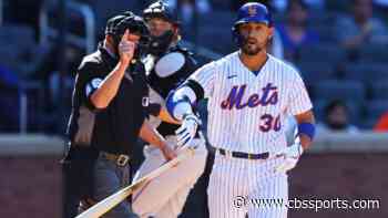 Michael Conforto hit by pitch: Mets win on controversial walk-off vs. Marlins; here's why call stood