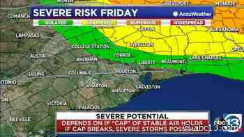 Houston Weather: Small chance for a big thunderstorm north of Houston Friday - KTRK-TV
