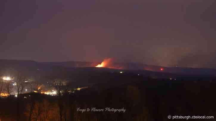 Fire Crews Work Through The Night To Extinguish Forest Fires At Ohiopyle State Park