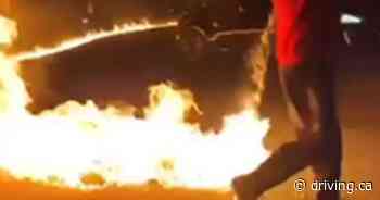 Man arrested, two suspects sought for fiery Toronto street takeover - Driving