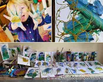 Twickenham toddler paints 100 pictures for Sir Tom's birthday