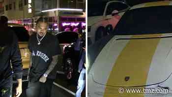 Chris Brown Leaves in Damaged Porsche After Valet Traffic Accident
