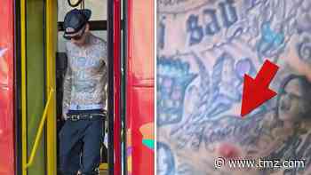 Travis Barker Gets Kourtney Kardashian's Name Tattooed on His Chest