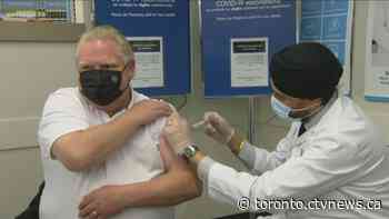 Ontario Premier Doug Ford receives first dose of AstraZeneca vaccine