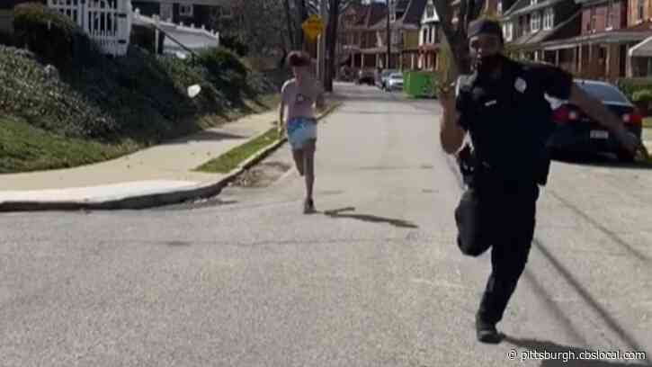 Girl Challenges Pittsburgh Police Officer And Former Pitt Football Player To Race