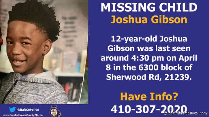 Baltimore County Police Search For Missing 12-Year-Old Boy