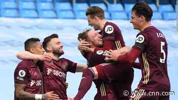 Manchester City stunned by 10-man Leeds United