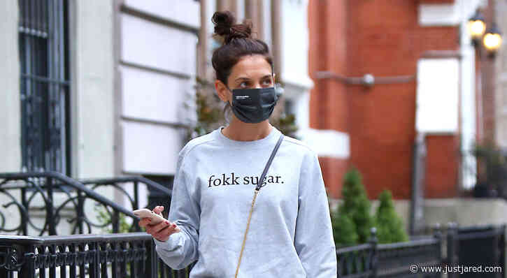 Katie Holmes Picks Up Flowers During a Casual Solo Outing