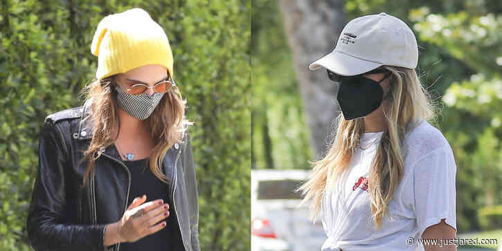 Cara Delevingne Rocks A Yellow Beanie For a Private Pilates Class with Sofia Richie