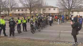Demonstrators shut down Mississauga intersection after SIU clears Peel officer in death of Ejaz Choudry
