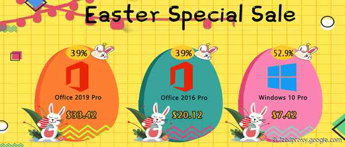 Best gifts for Easter: Windows 10 Pro with $7.42 and Office 2019 Pro with $33.42