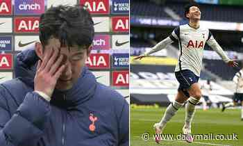 Son Heung-min looks close to tears as he admits he's 'really down' about defeat by Manchester United