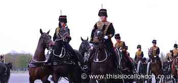 King's Troop ride through Woolwich for Prince Philip tribute