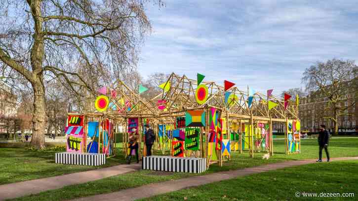 Morag Myerscough designs bamboo pavilion to bring "unexpected joy" to passersby