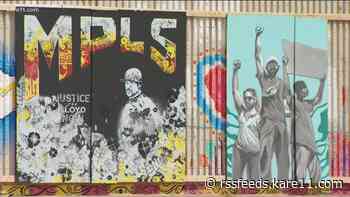 'I was heartbroken...and needed to do something.' Woman helps preserve George Floyd plywood art murals