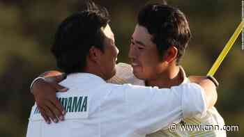 While the Masters winner celebrated, his caddie's humility went viral