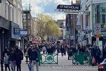 Roadmap: Pictures show Sutton High Street as shops reopen