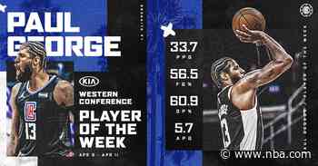 Paul George Named Western Conference Player of the Week