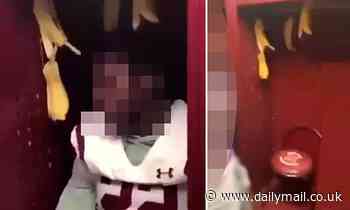 Black high school football player forced to sit in locker with banana peels