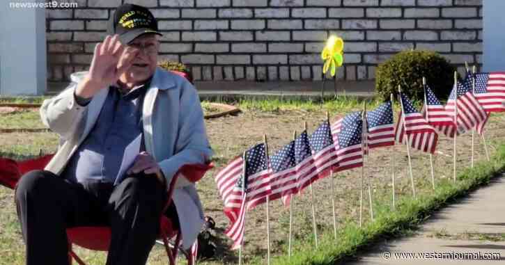 Community Comes Together to Celebrate WWII Vet’s 96th Birthday, Over 100 Cars Show Up for Drive-By Parade