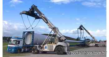 Gigantes: Pás eólicas chegam a Santa Catarina pelo Porto de Imbituba para projeto energético da Aneel e Celesc, desenvolvido pela WEG - Portal AHora