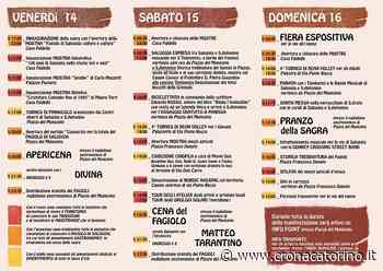 La Sagra del Fagiolo Saluggia 14-16 ottobre 2016, i dettagli - Notizie Torino - Cronaca Torino