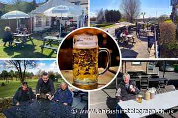 Customers enjoying their first meals and pints in East Lancashire