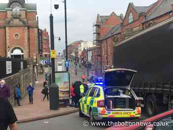 Emergency services on  Bridge Street, Bolton