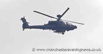 Apache attack helicopters seen flying over Manchester for training session