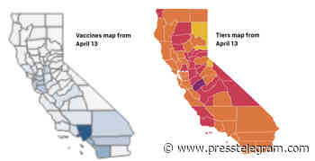 Coronavirus: Total vaccines administered in California and each county tier assignment as of April 13 - Long Beach Press Telegram