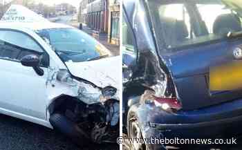 Driving instructor's parked car written off after crash on Blackburn Road, Astley Bridge