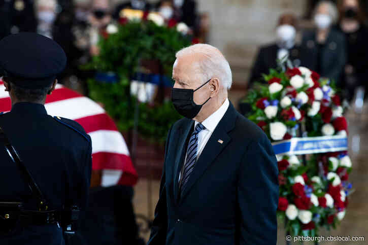 WATCH: President Biden Picks Up Toy Dropped By Daughter Of Fallen Capitol Police Officer William Evans During Service
