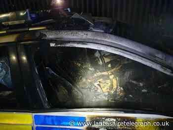 Police car set on fire in Colne as officer took person to hospital