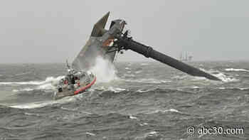 Lift boat capsizes in rough Gulf waters, multiple people missing