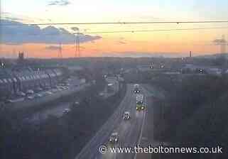 Firefighters tackle vehicle fire on M61