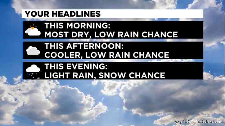 Pittsburgh Weather: Colder Temperatures Move In Today, Chance For Afternoon Rain