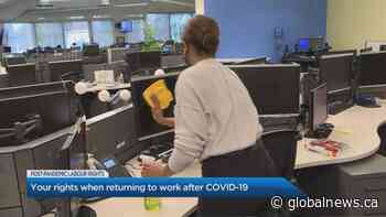Your rights when returning to work after COVID-19