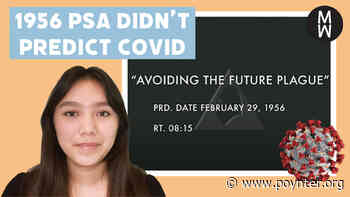 Did a 1950s PSA predict the coronavirus? - Poynter