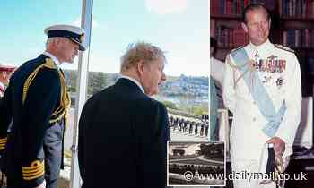 Boris Johnson pays tribute to Prince Philip's military career at Dartmouth naval college 