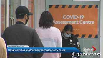 Ontario breaks another daily record for new COVID-19 cases