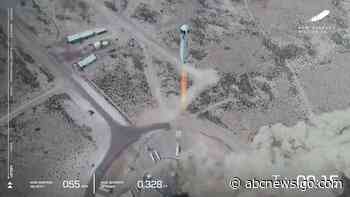 Mock crew straps into space capsule, exits before liftoff