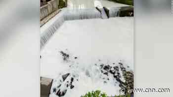 Here's why this river turned white